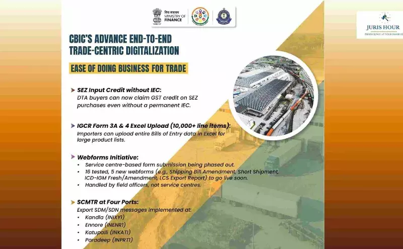 CBIC Unveils GST Credit Without IEC, Webform Rollout, Digital Uploads to Boost Ease of Doing Business CBIC Unveils GST Credit Without IEC, Webform Rollout, Digital Uploads to Boost Ease of Doing Business