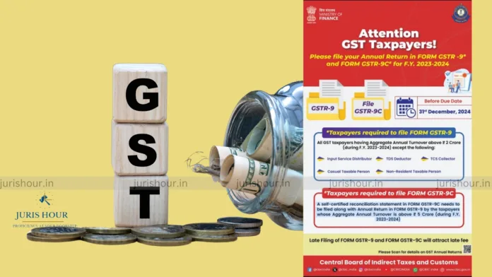 File Annual Return in FORM GSTR -9 And FORM GSTR-9C for F.Y. 2023-2024 By 31st December