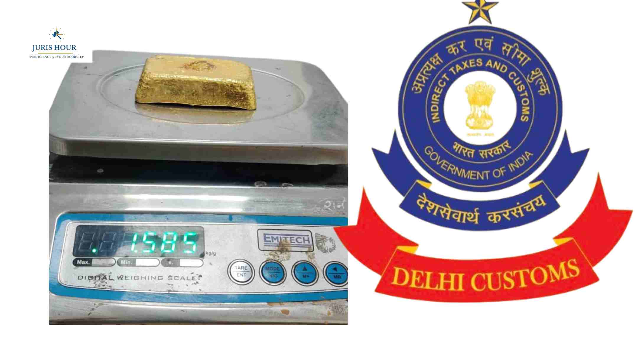 Customs Officers Seize Gold Worth ₹1.3 Crore at IGI Airport, One Arrested Customs Officers Seize Gold Worth ₹1.3 Crore at IGI Airport, One Arrested