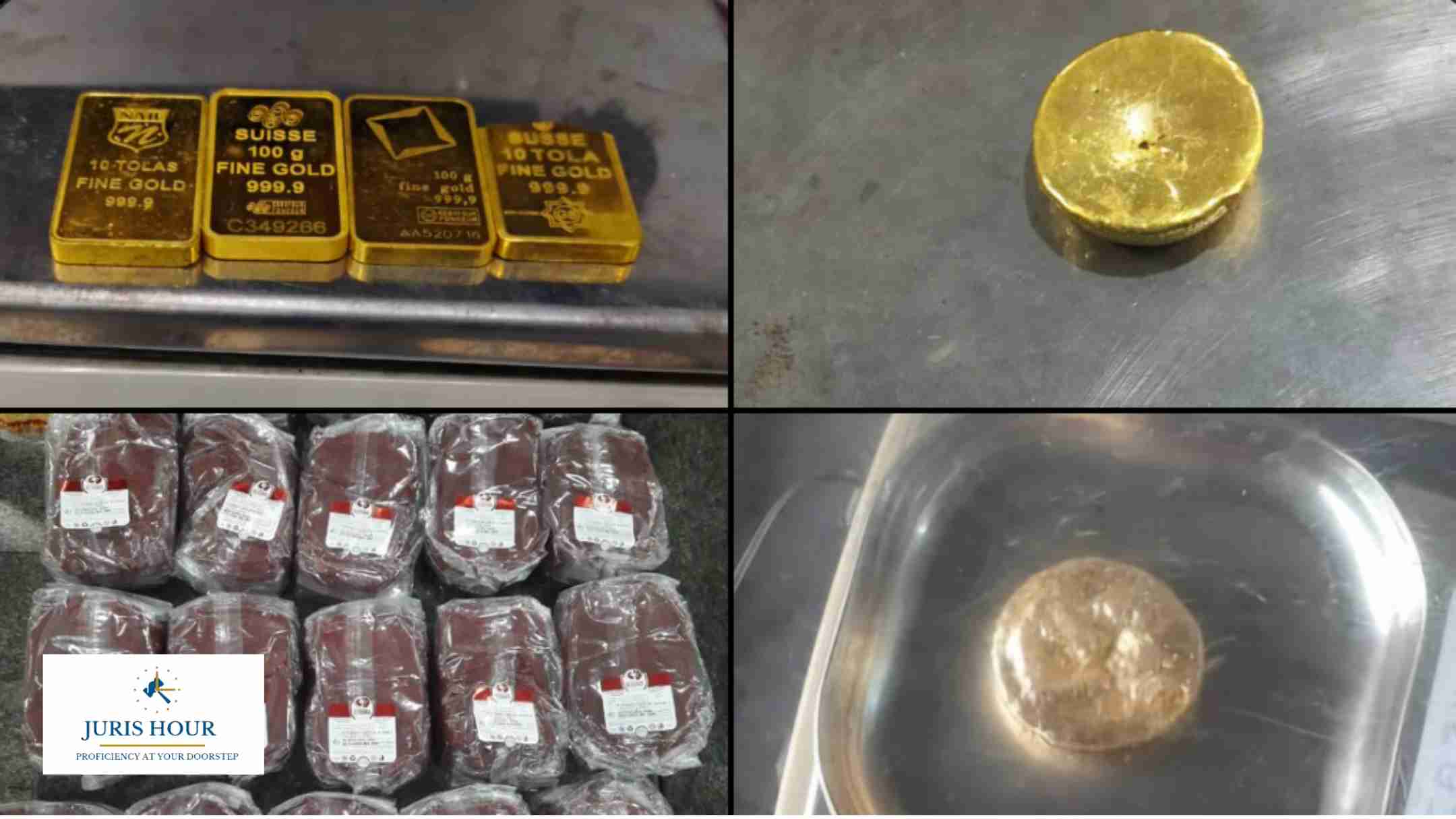 Customs TVM Zone Foils 4 Gold Smuggling Attempts; Seizes Gold Worth Rs. 2.72 Crore