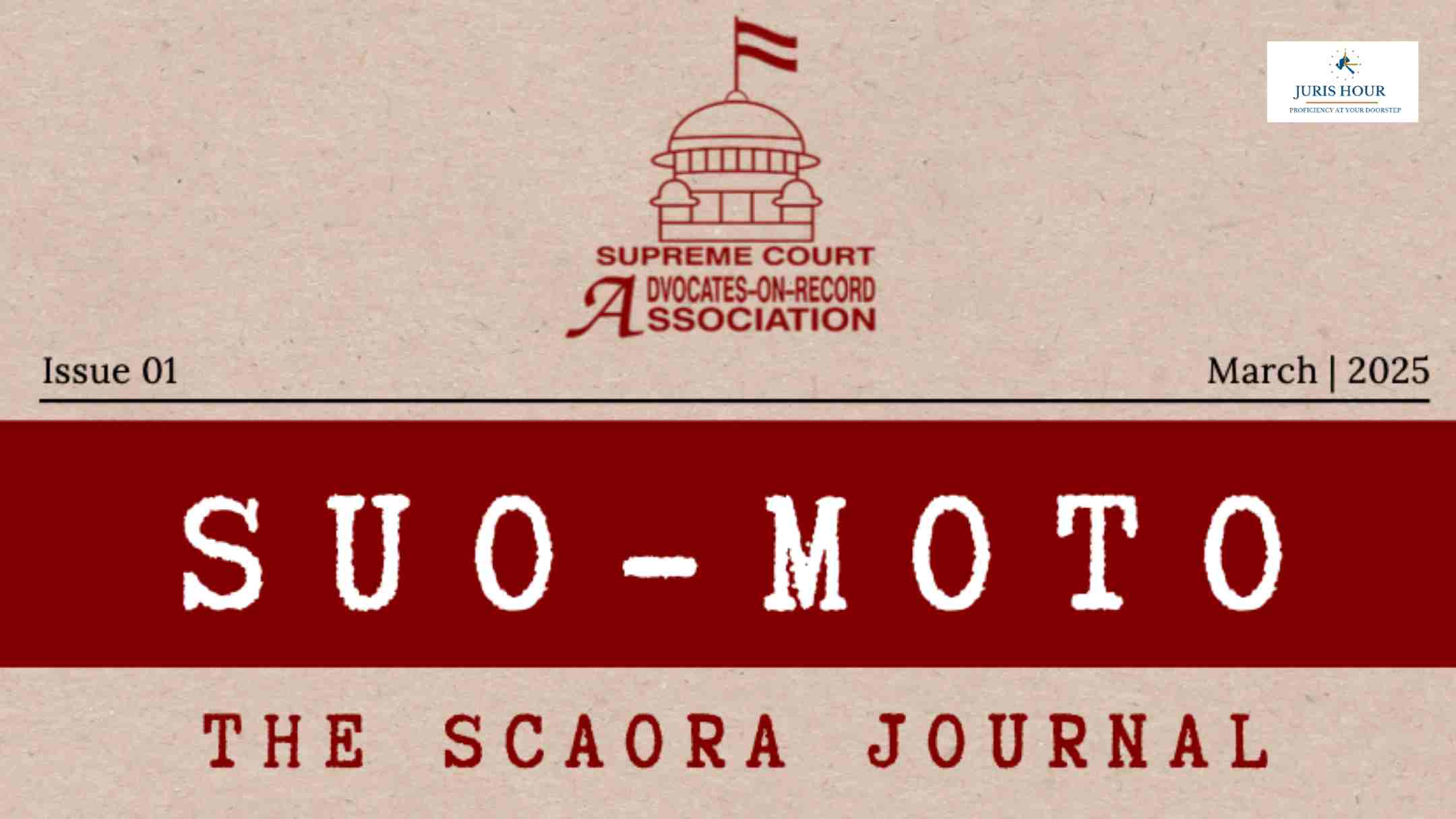SCAORA Launched Its 1st Edition Of Its E-journal “SUO - MOTO” [READ E-JOURNAL]