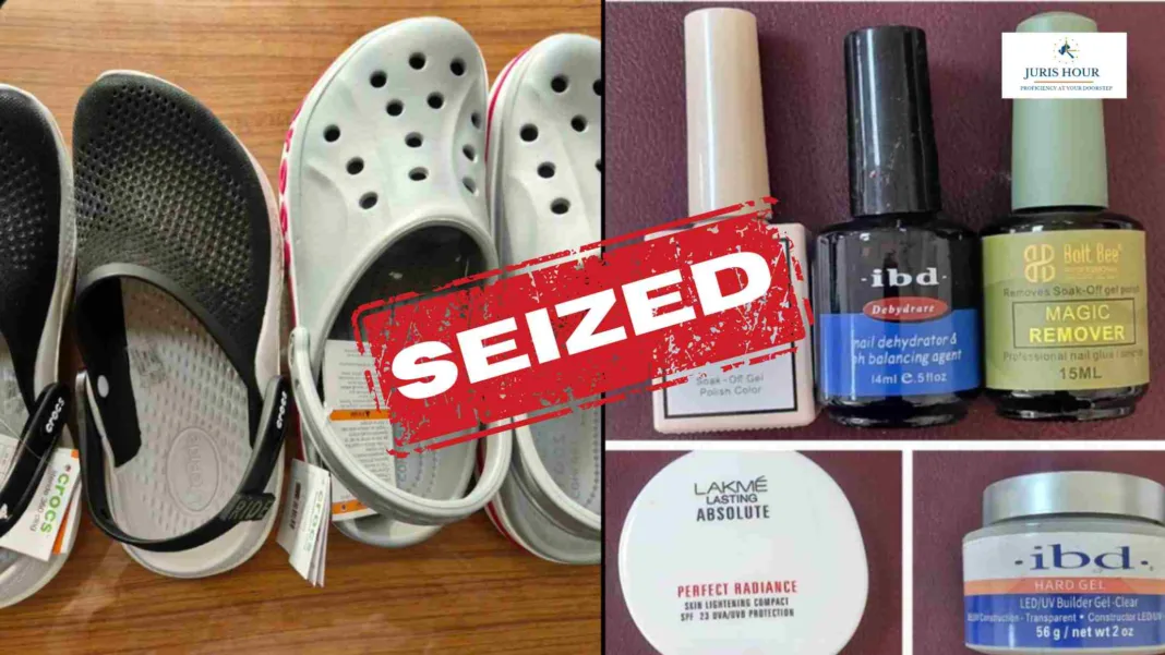 seized SIIB-Chennai Seizes Branded Footwear and Cosmetics Worth Rs. 5.9 Crore in IPR and Drug Law Violation