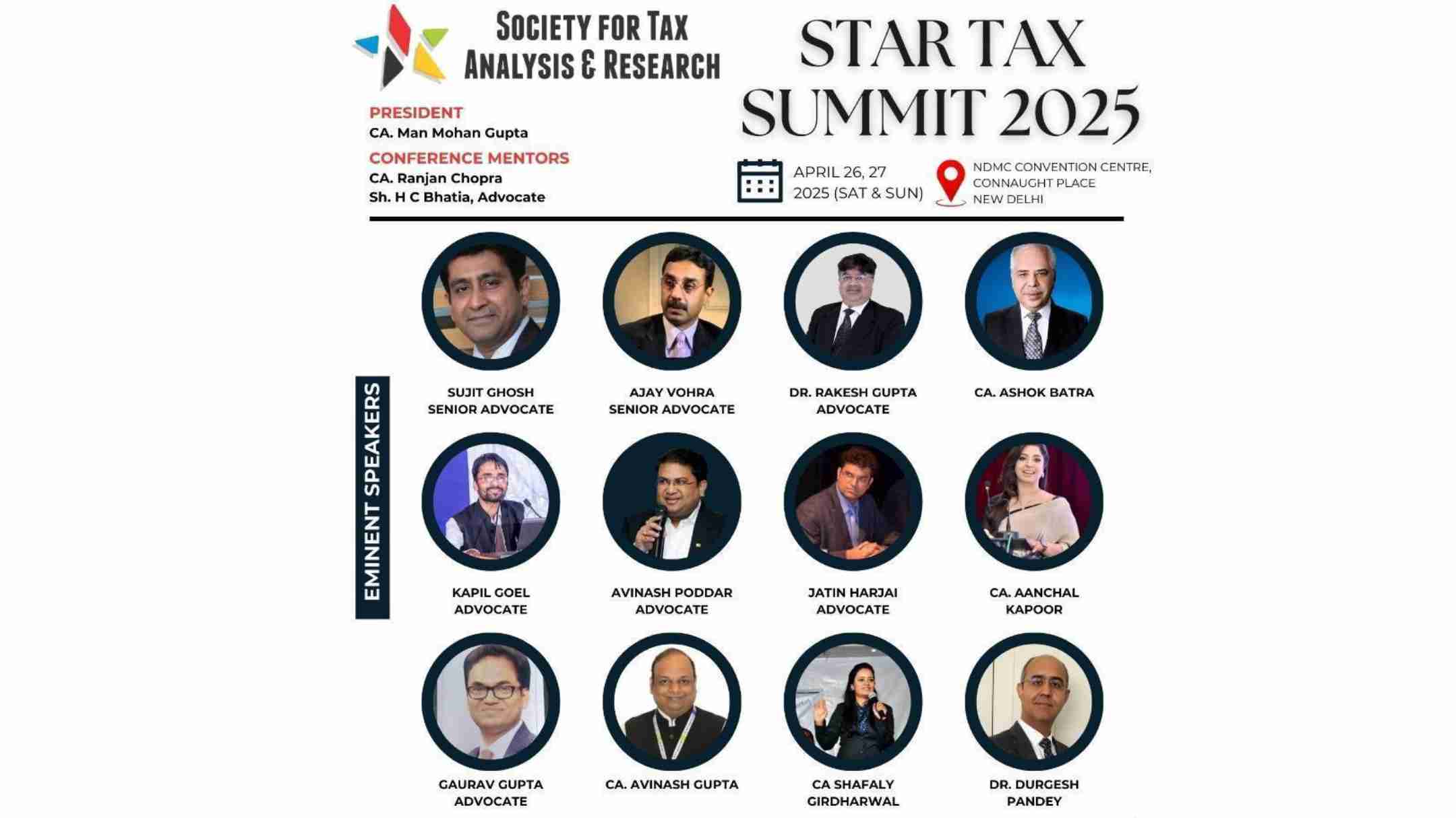 STAR Tax Summit 2025 to Convene Leading Tax Experts at NDMC Convention Centre, New Delhi STAR Tax Summit 2025 to Convene Leading Tax Experts at NDMC Convention Centre, New Delhi