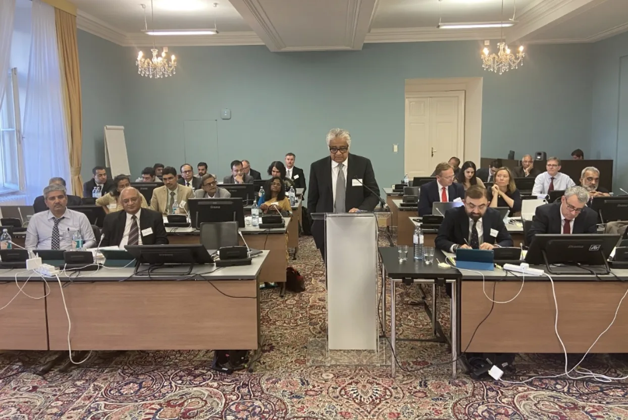 Counsel for the Republic of India, Mr. Harish Salve KC and Senior Advocate, addressing the Neutral Expert at the Second Meeting in September 2023