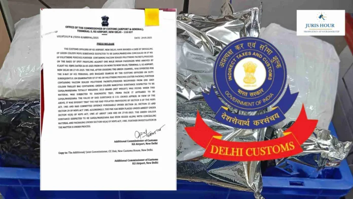 Ganja Worth ₹3.51 Crore Seized at IGI Airport; Passenger from Vietnam Arrested for Smuggling
