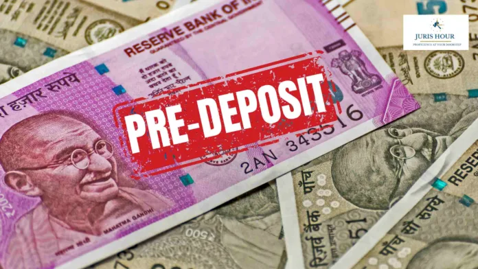 Payment Of Pre-Deposit For Filing Appeals Under GST Law