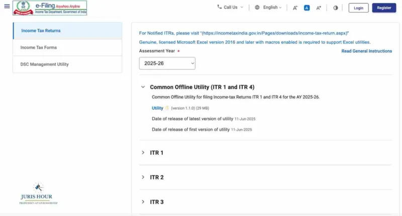 INCOME TAX BREAKING | Excel Utilities for ITR-2 and ITR-3 for AY 2025-26 Now Available for Filing