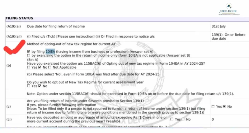 Taxpayers Raise Concerns Over ITR-3 Filing: No Option to Select ‘Not Applicable’ for Opt-Out Query