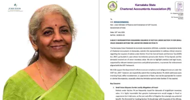 KSCAA Urges FM Nirmala Sitharaman to Curb Misuse of Section 74 Notices for Small GST Disputes
