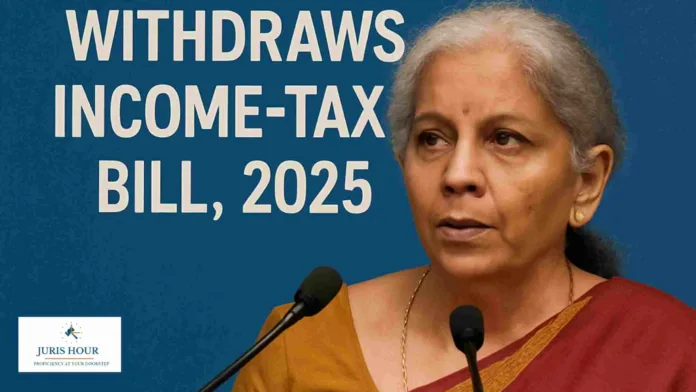 BREAKING: Nirmala Sitharaman Withdraws Income-Tax Bill, 2025 [READ OFFICIAL DOC]