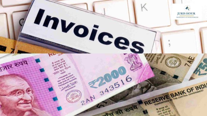 Invoices with Indian currency notes