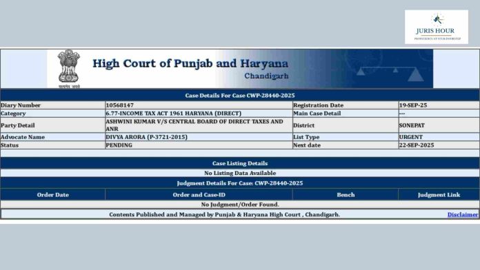 Writ Petition Filed In Punjab & Haryana High Court Regarding Tax Audit due date extension for FY 2024-25