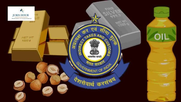 CBIC Keeps Tariff Values Unchanged for Gold, Silver, Edible Oils, and Brass Scrap