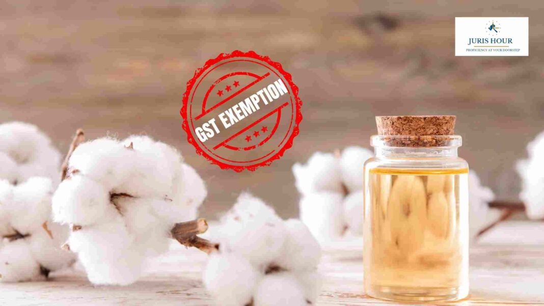Cotton seed De-Oiled Cake GST Exemption On Cotton seed De-Oiled Cake: AAR