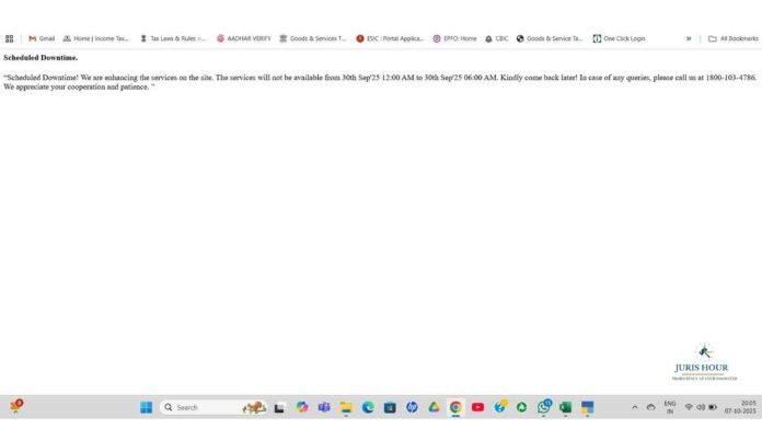 Users Question GSTN’s “Time-Travel Glitch” as Old Maintenance Message Reappears