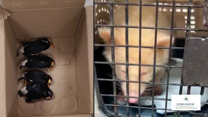 Exotic Wildlife Smuggling Bid Foiled by Trichy Customs; Rare Animals Seized from Bangkok Passenger