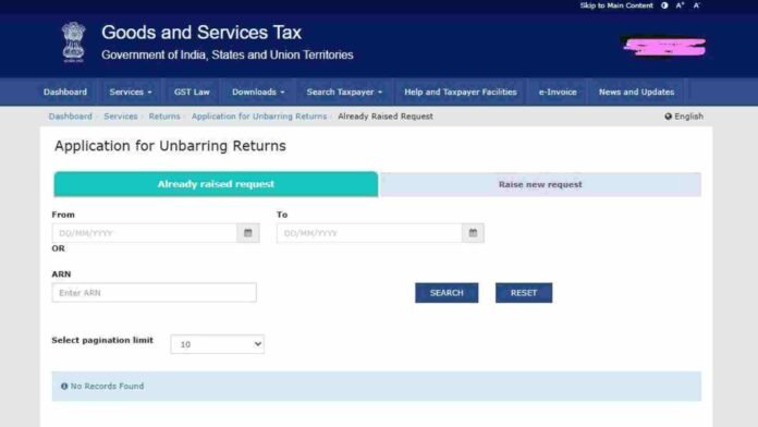 GST Portal Enables Online Application for Unbarring of Barred Returns