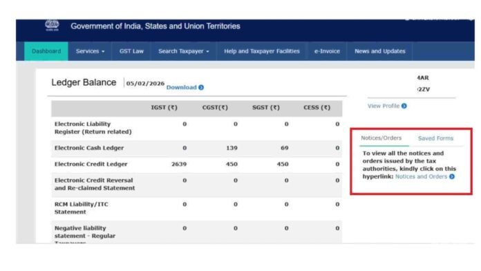 GSTN Merges Earlier “Additional Notices & Orders” tab with main “Notices and Orders” section