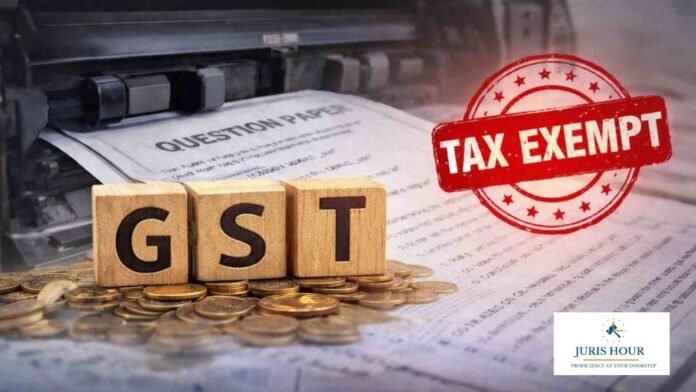 GST AAR Printing of Exam Question Papers for Universities Exempt from GST: AAR