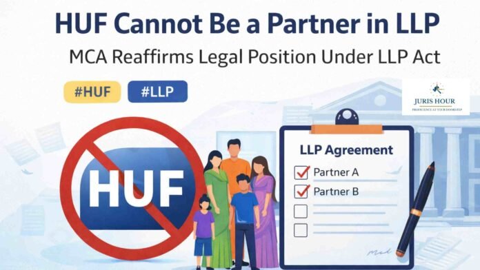 HUF LLP mca HUF Can’t Be a Partner in LLP: MCA Reaffirms Legal Position Under LLP Act