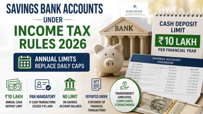 Annual Cash Limits On Saving Account Transactions Introduced Under Income Tax Rules 2026