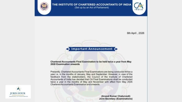 CA Final Exams to Be Held Twice a Year from May 2026