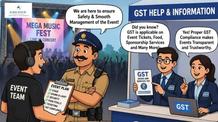 Is Police Bandobast for Paid Public Events Exempt from GST as a Sovereign Function or Taxable as a Service to Business Entities?