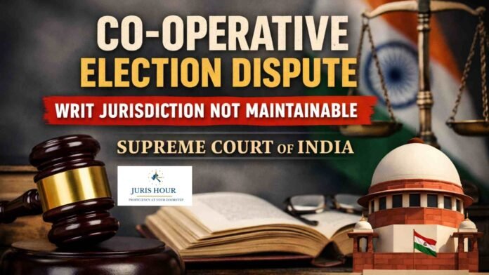 Writ Jurisdiction Not Maintainable in Internal Co-operative Election Matters: Supreme Court