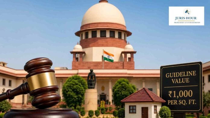 Can HC Reassess Guideline Value Under Article 227? Supreme Court Says No, Restores ₹1,000/sq. ft. Compensation