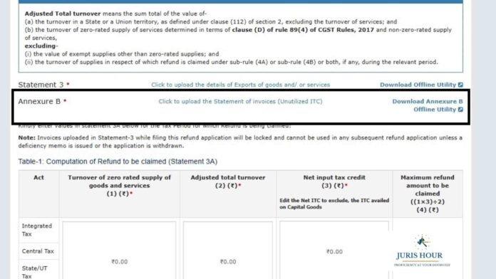 GST Refund Claims Get Stricter: Annexure-B Upload in JSON Utility Now Mandatory for Invoice Validation With GSTR-2B