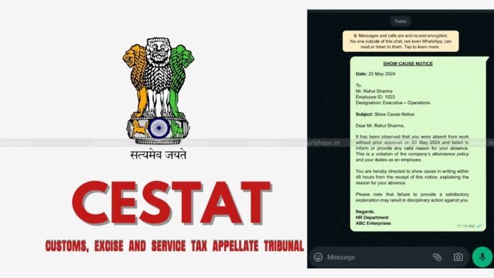 SCN Sent Through WhatsApp Not Valid Service: CESTAT