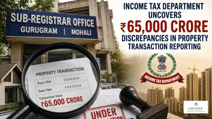 Income Tax Dept. Uncovers Rs. 65,000 Crore Discrepancies in Property Transaction Reporting