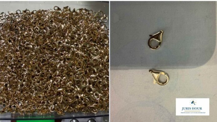 Ahmedabad Customs Seizes Gold Chain Hooks Worth Rs. 60.24 Lakh Concealed by Sharjah Passenger Arrest Made Ahmedabad Customs Seizes Gold Chain Hooks Worth Rs. 60.24 Lakh Concealed by Sharjah Passenger; Arrest Made