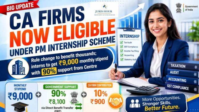 CA Firm PM Intership Scheme CA Firms Now Eligible Under PM Internship Scheme; Interns to Receive Rs. 9,000 Monthly Stipend