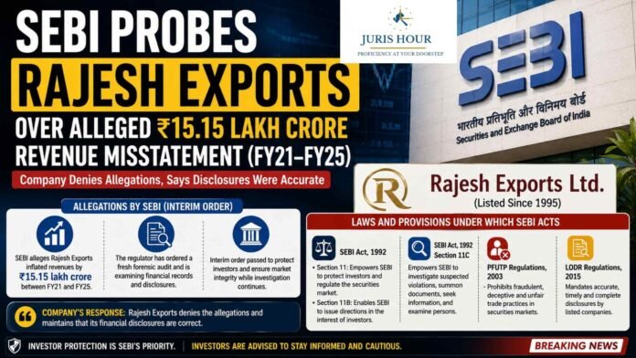 SEBI Probes Rajesh Exports Over Revenue Misrepresentation
