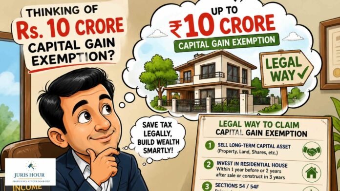 capital gain exemption How to Claim Up to Rs. 10 Crore Capital Gains Tax Exemption