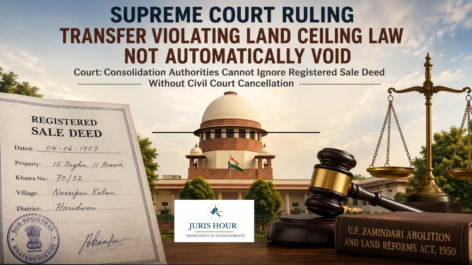 Transfer Violating Land Ceiling Law Not Automatically Void: Supreme Court