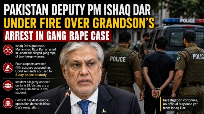 Pakistan Deputy PM Ishaq Dar Faces Political Heat After Grandson Arrest in Lahore Gang Rape Case Pakistan Deputy PM Ishaq Dar Faces Political Heat After Grandson’s Arrest in Lahore Gang Rape Case