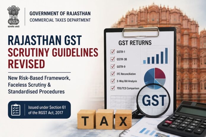 Rajasthan GST Dept. Introduces Risk-Based Selection and Faceless Return Scrutiny