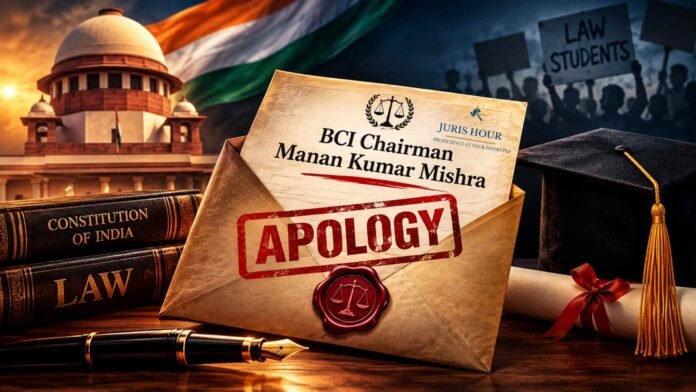 “I Sincerely Regret and Apologise”: BCI Chairman Manan Kumar Mishra Addresses Law Students Amid Controversy