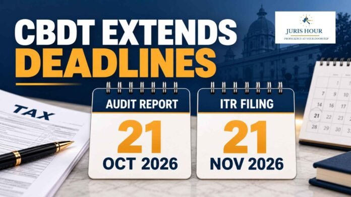 ITR Filing Deadline for Audit Cases Extended to 21 November 2026; Audit Reports Due by 21 October: CBDT
