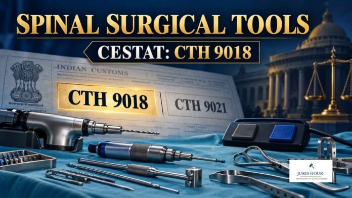 Surgical Tools Used in Spinal Operations Fall Under Customs Heading 9018, Not Orthopaedic Appliances Heading 9021: CESTAT Surgical Tools Used in Spinal Operations Fall Under Customs Heading 9018, Not Orthopaedic Appliances Heading 9021: CESTAT