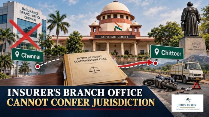 Insurer’s Branch Office Can’t Confer Territorial Jurisdiction on Motor Accident Claims Tribunal: Supreme Court