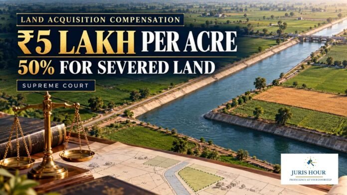 Landowners Entitled to ₹5 Lakh Per Acre and 50% Compensation for Land Cut Off by Drain: Supreme Court