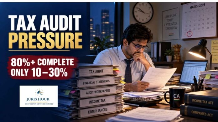Over 80% Professionals Complete Only 10–30% Tax Audits, Poll Fuels Demand for Deadline Extension Over 80% Professionals Complete Only 10–30% Tax Audits, Poll Fuels Demand for Deadline Extension