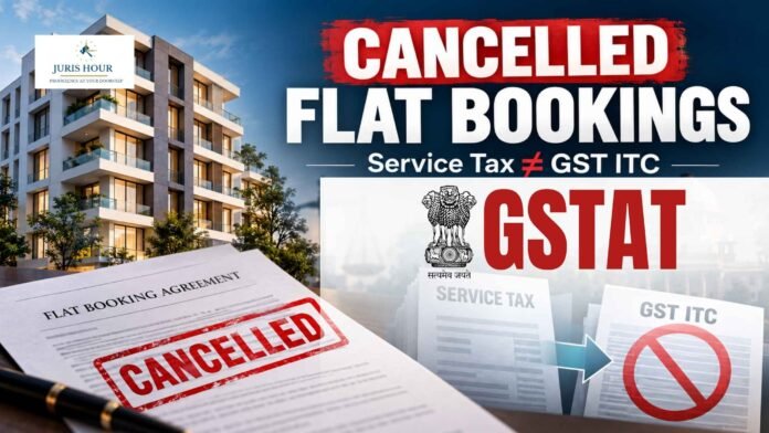 Service Tax Paid on Cancelled Flat Bookings Can’t Be Claimed as GST ITC: GSTAT Service Tax Paid on Cancelled Flat Bookings Can’t Be Claimed as GST ITC: GSTAT