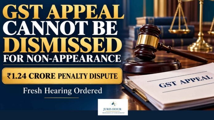 GST Appeal Can’t Be Dismissed For Non-Appearance: GSTAT GST Appeal Can’t Be Dismissed For Non-Appearance: GSTAT