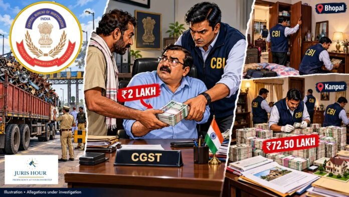 CBI Arrests CGST Superintendent Over ₹2 Lakh Bribe To Let Scrap Vehicles Pass CBI Arrests CGST Superintendent Over ₹2 Lakh Bribe To Let Scrap Vehicles Pass