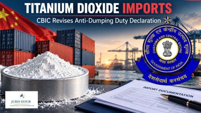 CBIC Revises Declaration For Anti-Dumping Duty Exclusions On Titanium Dioxide Imports From China