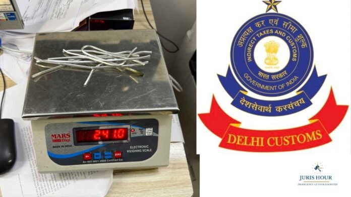 Gold Worth Rs. 35.21 Lakh Hidden in Trolley Bag Linings Seized at Delhi Airport Gold Worth Rs. 35.21 Lakh Hidden in Trolley Bag Linings Seized at Delhi Airport